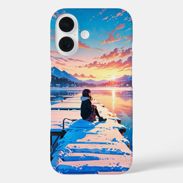 Winter Lakeside Peace Case-Mate iPhone Case (Back)