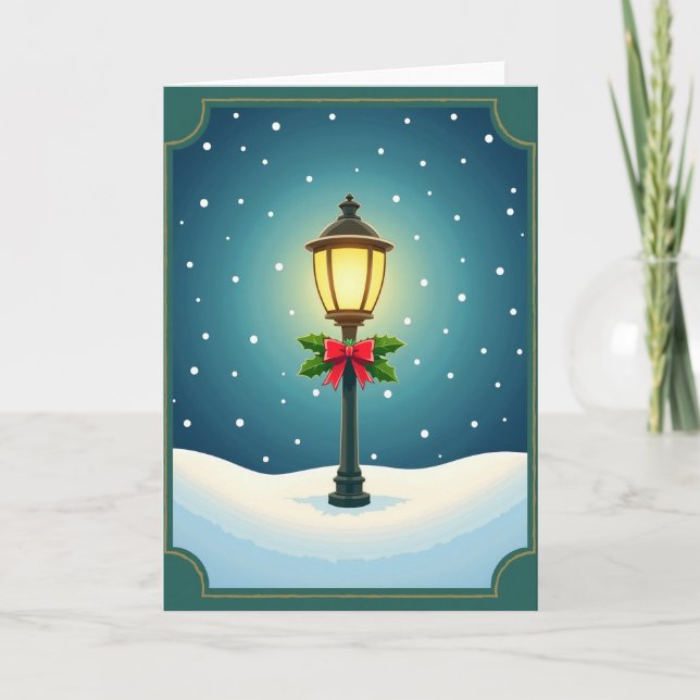 Winter Lamppost Glow Card (Front)