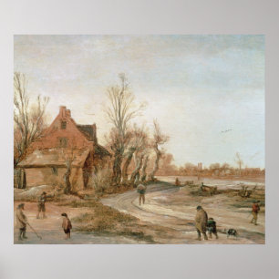 Winter Landscape, 1623 Poster