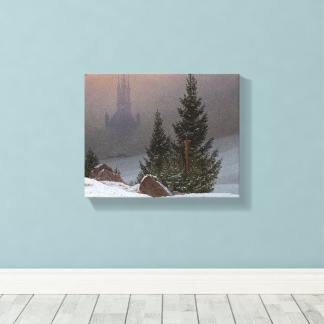 Winter Landscape, 1811 by Caspar David Friedrich Canvas Print (Insitu(Wood Floor))