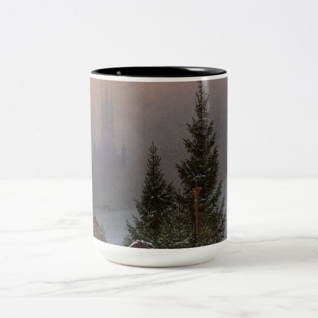 Winter Landscape, 1811 by Caspar David Friedrich Two-Tone Coffee Mug (Center)