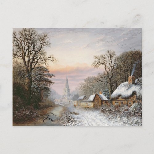 Winter landscape 1869 postcard