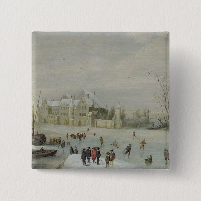 Winter Landscape 2 Pinback Button (Front)