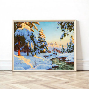 Winter landscape, Bessonof Poster