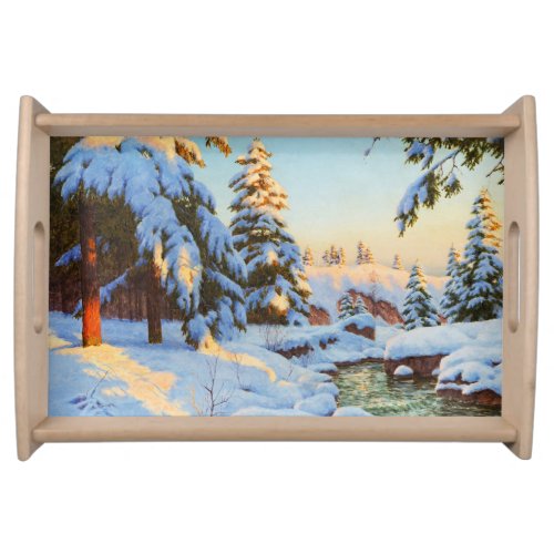 Winter landscape Bessonof   Serving Tray