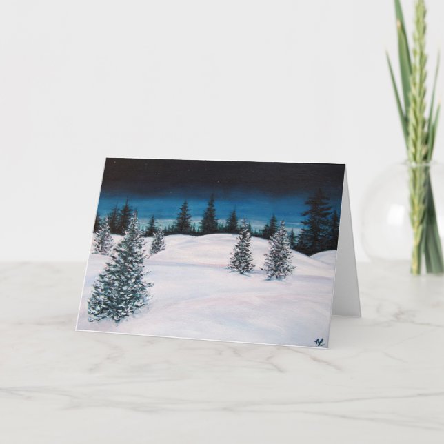 Winter Landscape Blank Card (Front)