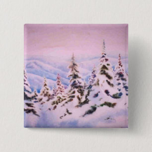 Winter Landscape Button