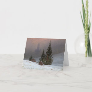 Winter Landscape by Caspar David Friedrich Letterpress Thank You Card