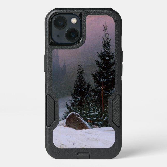 Winter Landscape (by Caspar David Friedrich) Otterbox iPhone Case (Back)