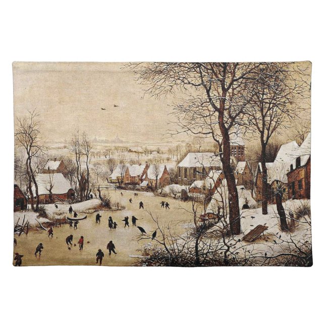 Winter Landscape by Pieter Bruegel the Elder, 1565 Placemat (Front)