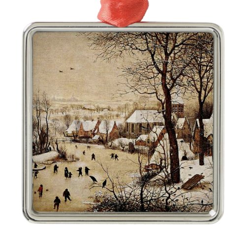 Winter Landscape by Pieter Bruegel the Elder, Metal Ornament