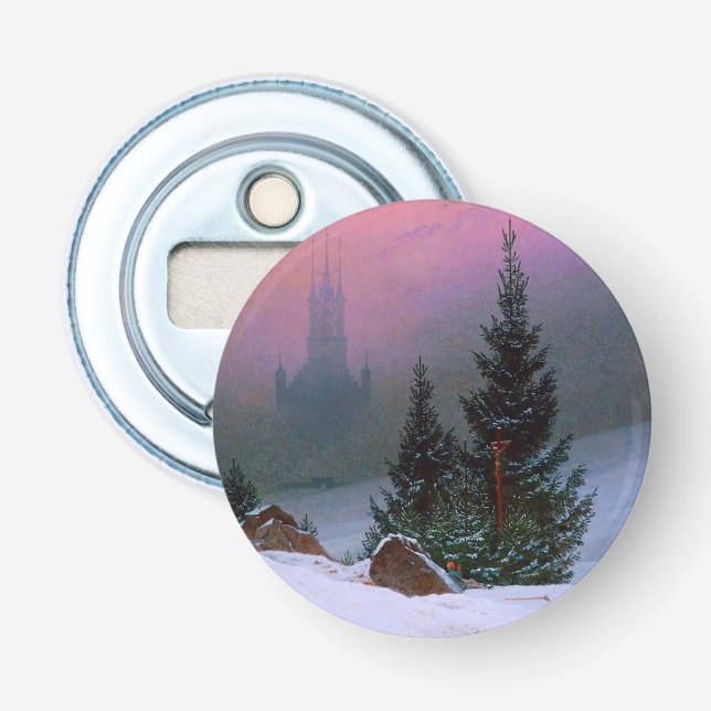Winter Landscape Caspar David Friedrich Bottle Opener (Front)