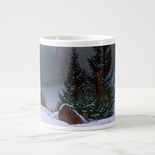 Winter Landscape Caspar David Friedrich Giant Coffee Mug (Front)