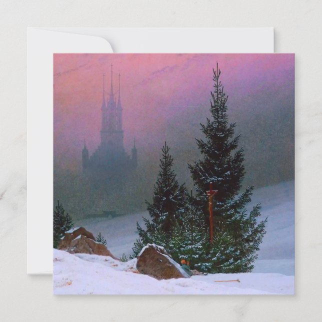 Winter Landscape Caspar David Friedrich Invitation (Front)