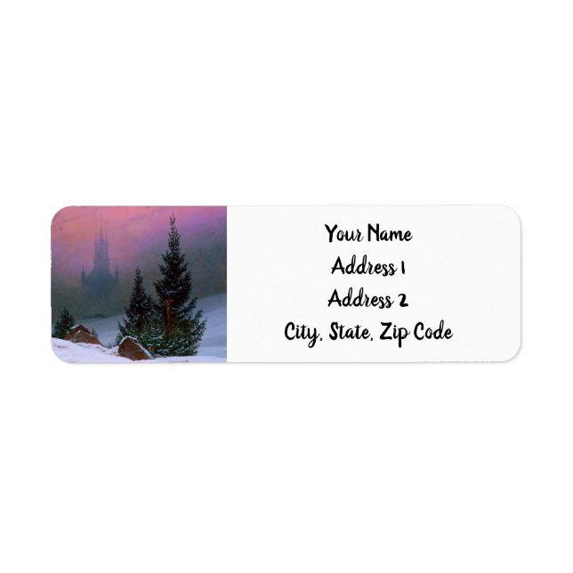 Winter Landscape Caspar David Friedrich Label (Front)
