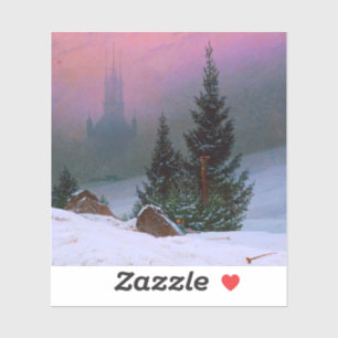 Winter Landscape Caspar David Friedrich Sticker