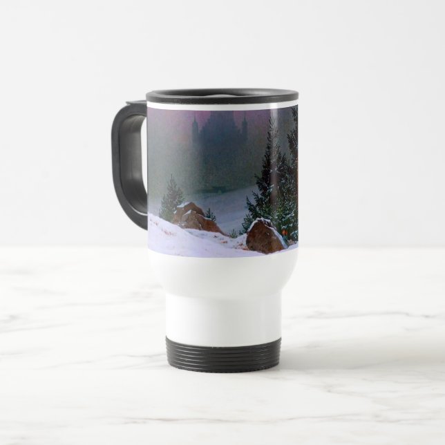 Winter Landscape Caspar David Friedrich Travel Mug (Front Left)
