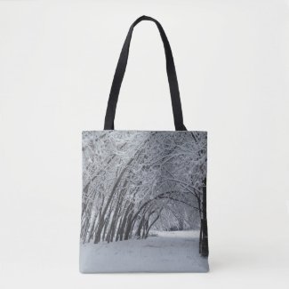 Winter Landscape Custom All-Over-Print Tote Bag