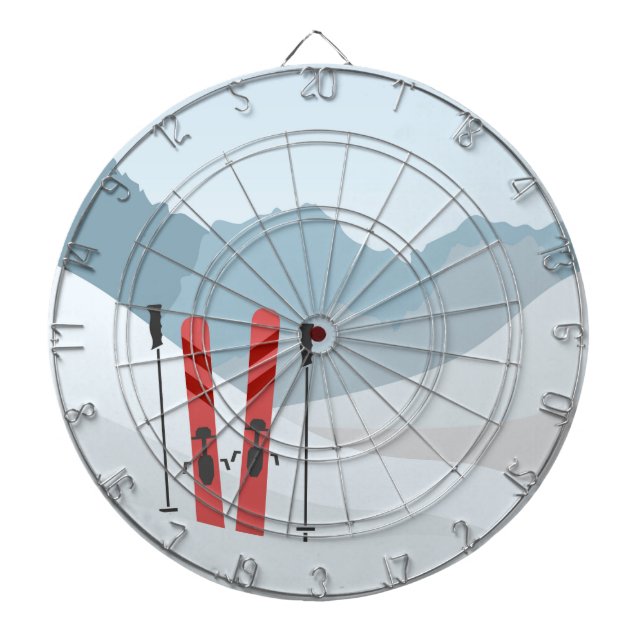 Winter landscape dart board (Front)