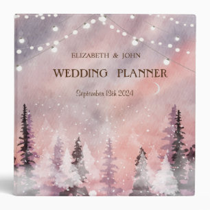 Winter Landscape Greenpine Forest 3 Ring Binder