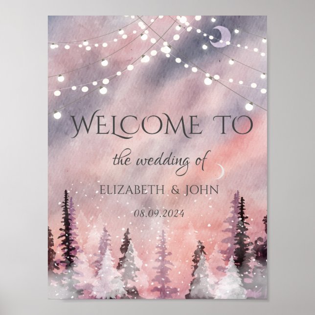 Winter Landscape Greenpine Forest Poster (Front)