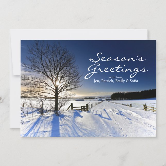 Winter Landscape Holiday Card (Front)