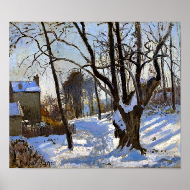 Winter Landscape in Loiveciennes Camille Pissarro Poster (Front)