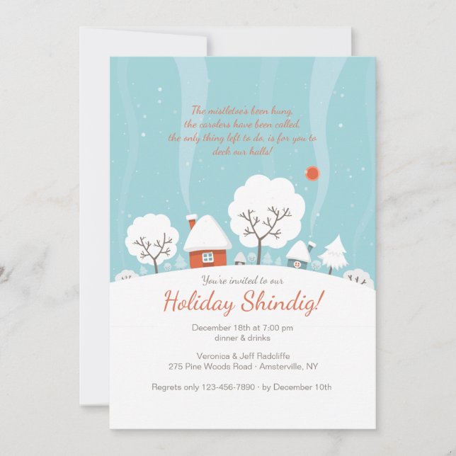 Winter Landscape Invitation (Front)