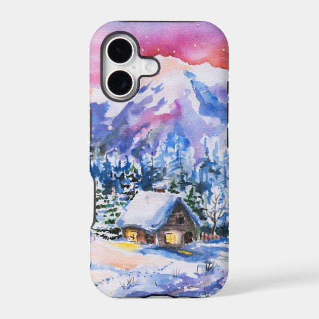 Winter landscape iphone case (Back)