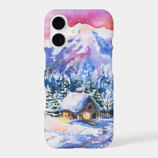 Winter landscape iphone case (Back)