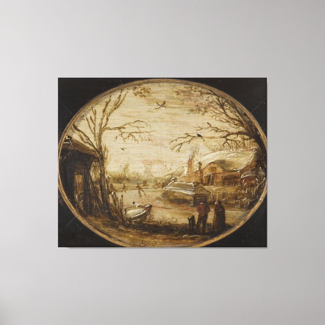 Winter Landscape, Jan van de Velde (II) Canvas Print (Front)