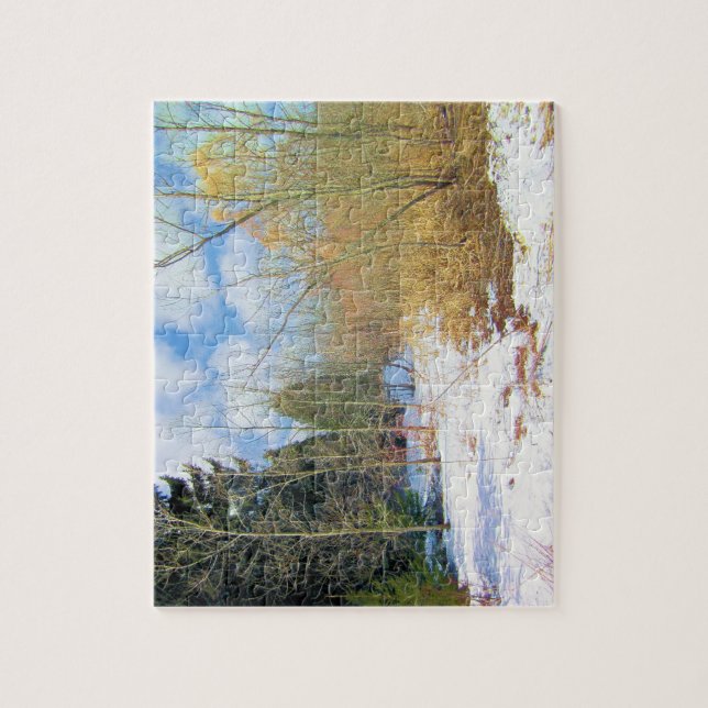 Winter landscape jigsaw puzzle (Vertical)
