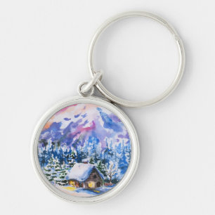 Winter landscape keychain