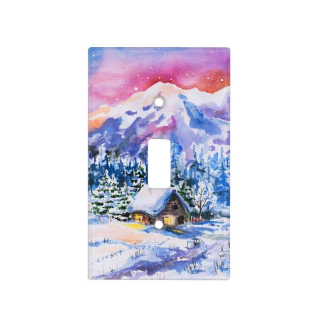 Winter landscape light switch cover (Front)