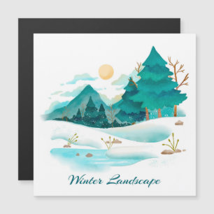 Winter Landscape Magnetic Card