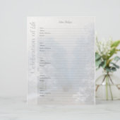 Winter Landscape Memorial Book Filler Page (Standing Front)
