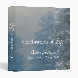 Winter Landscape Memorial Guest Book Binder