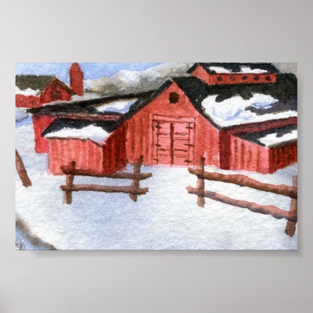 Winter Landscape Mini-Poster Poster (Front)