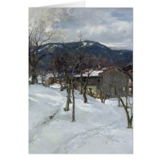 Winter landscape near Kutterling, 1899 Cards (Front)