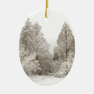 Winter Landscape Ornament  Snow Trees Decorations