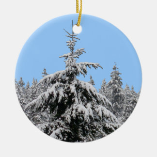 Winter Landscape Ornament  Snow Trees Decorations