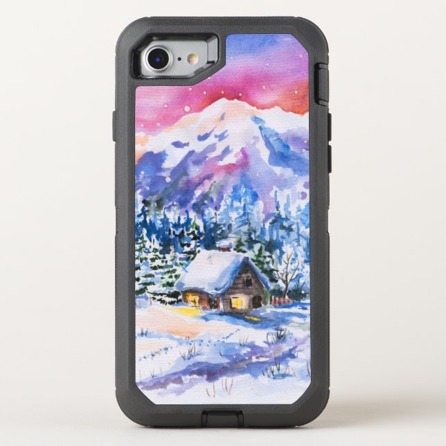 Winter landscape otterbox iPhone case (Back)