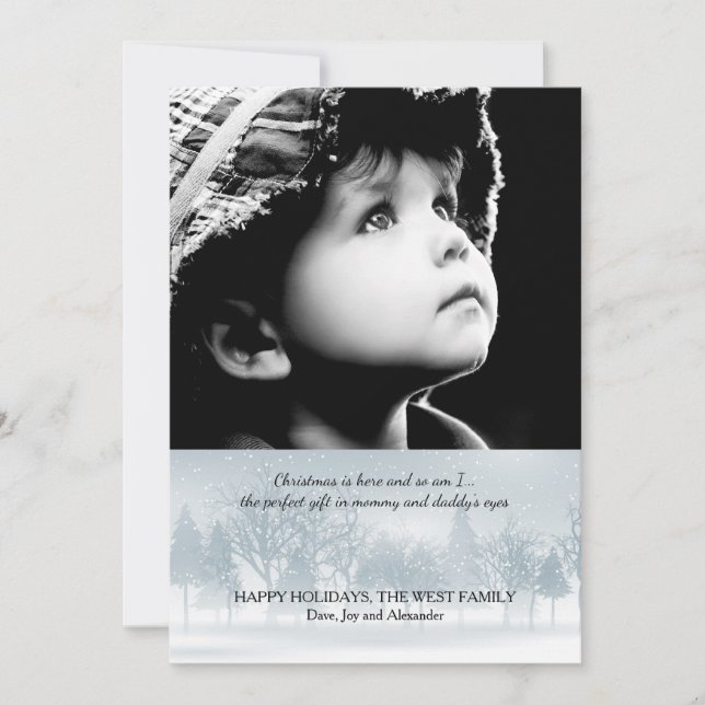 Winter Landscape Photo Holiday Card (Front)