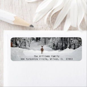 Winter Landscape Photo Return Address Label