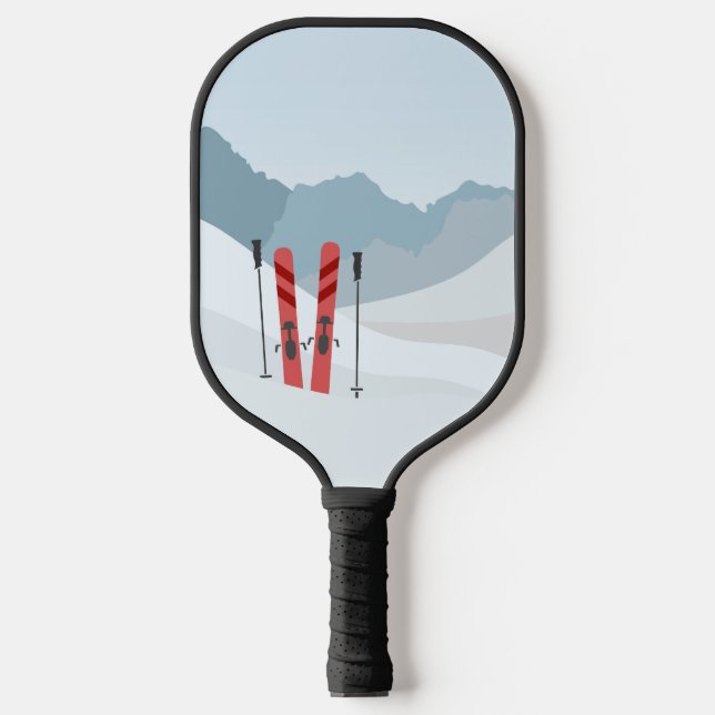 Winter landscape pickleball paddle (Front)