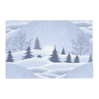 Winter landscape placemat