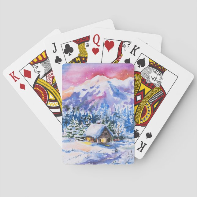 Winter landscape poker cards (Back)