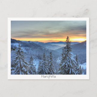 Winter landscape postcard