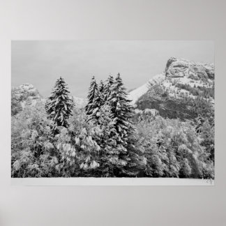 Winter landscape poster
