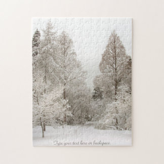 Winter Landscape Puzzle Personalized Winter Trees